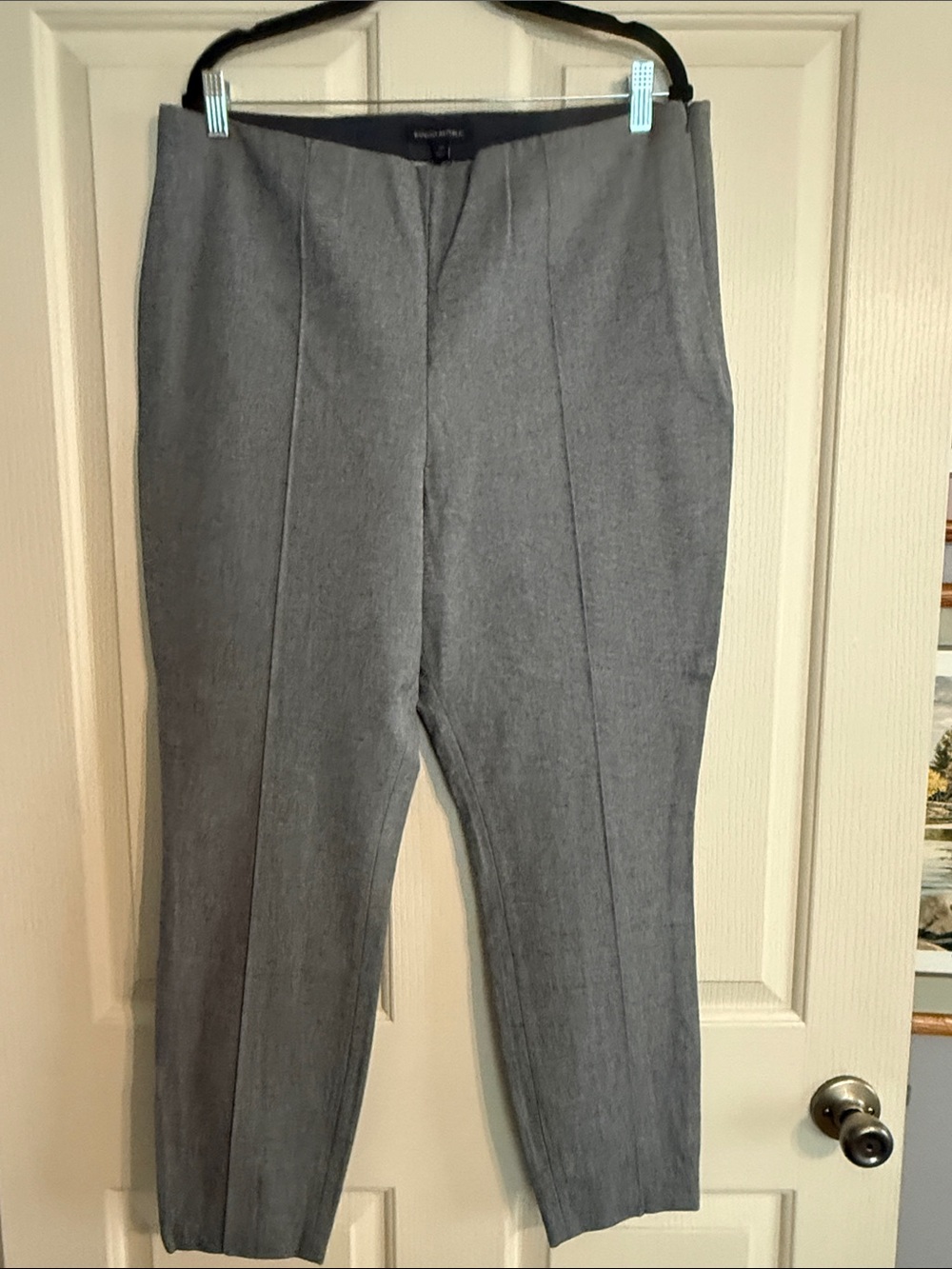 Banana Republic Gray Straight-Leg Dress Pants with Side Zip - Sz 18
